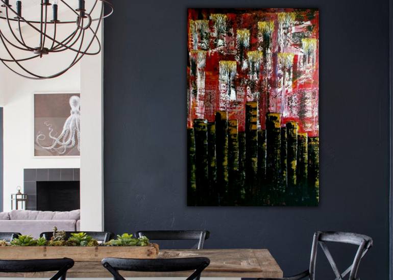 Original Art Deco Abstract Painting by Robert Martin Abstracts