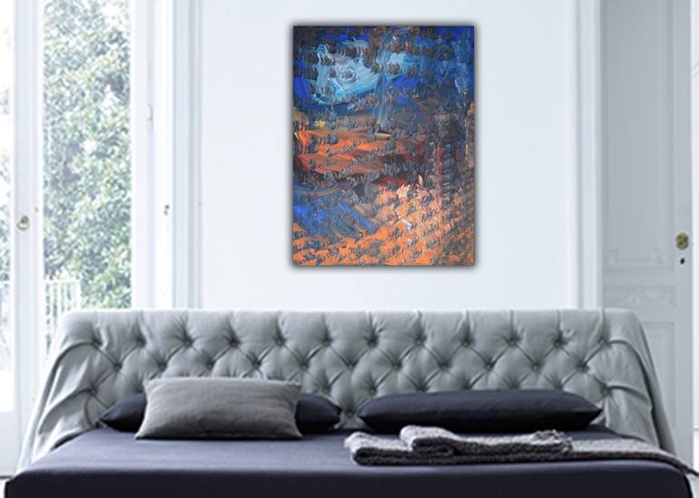Original Art Deco Abstract Painting by Robert Martin Abstracts