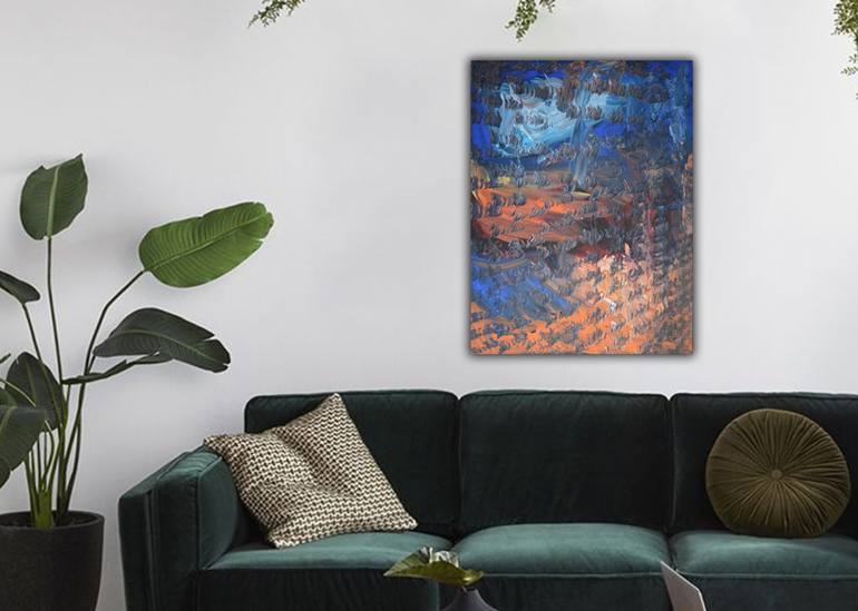 Original Art Deco Abstract Painting by Robert Martin Abstracts