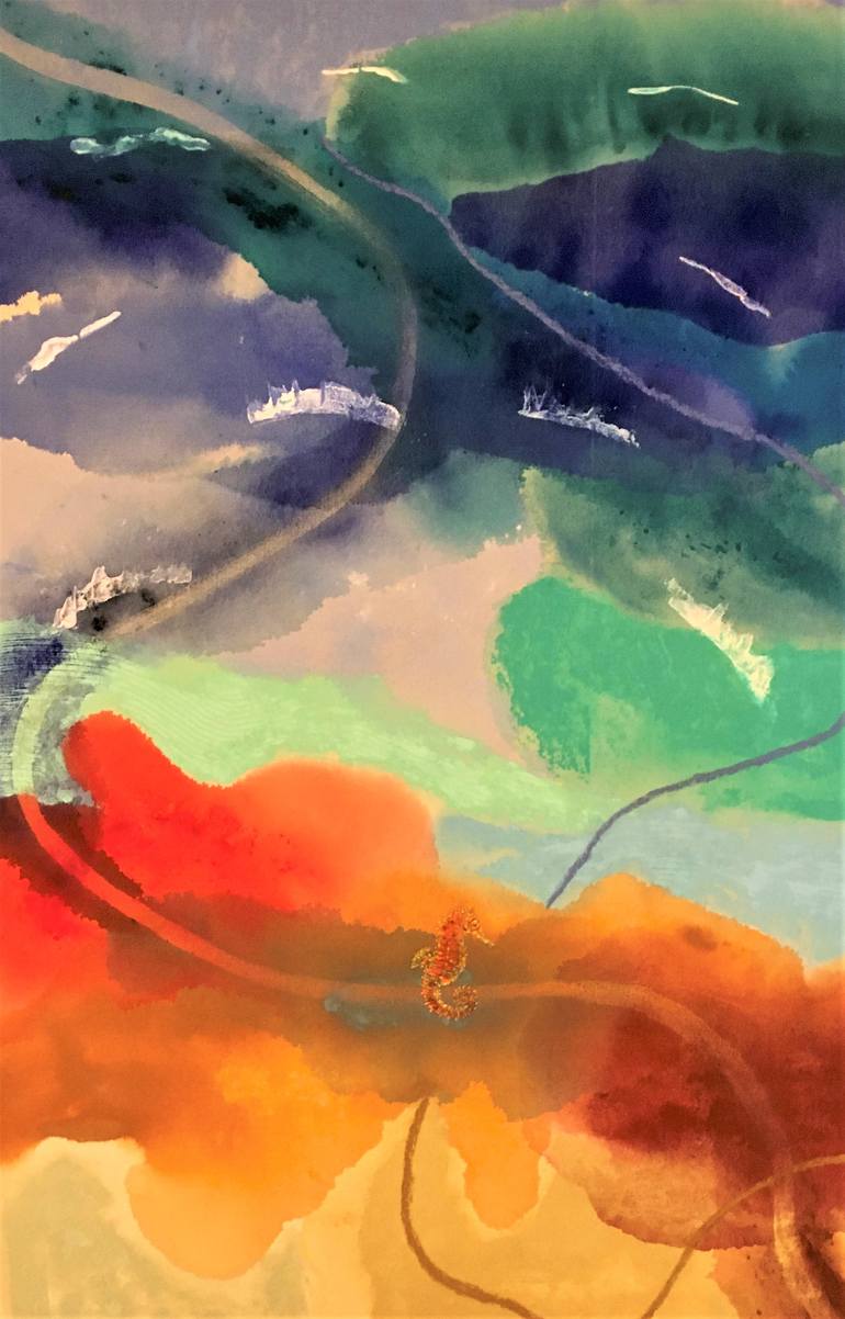 Original Abstract Water Painting by Jonny Barrett