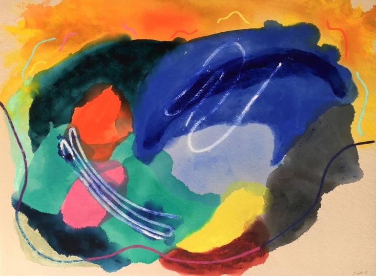 Original Abstract Water Painting by Jonny Barrett