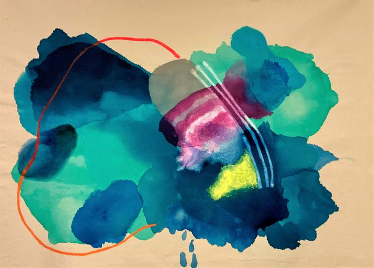 Original Abstract Water Painting by Jonny Barrett