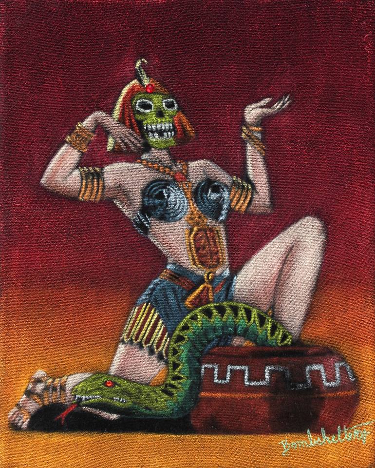 Voodoo Skull Dance Painting by Diane Shilkitus | Saatchi Art