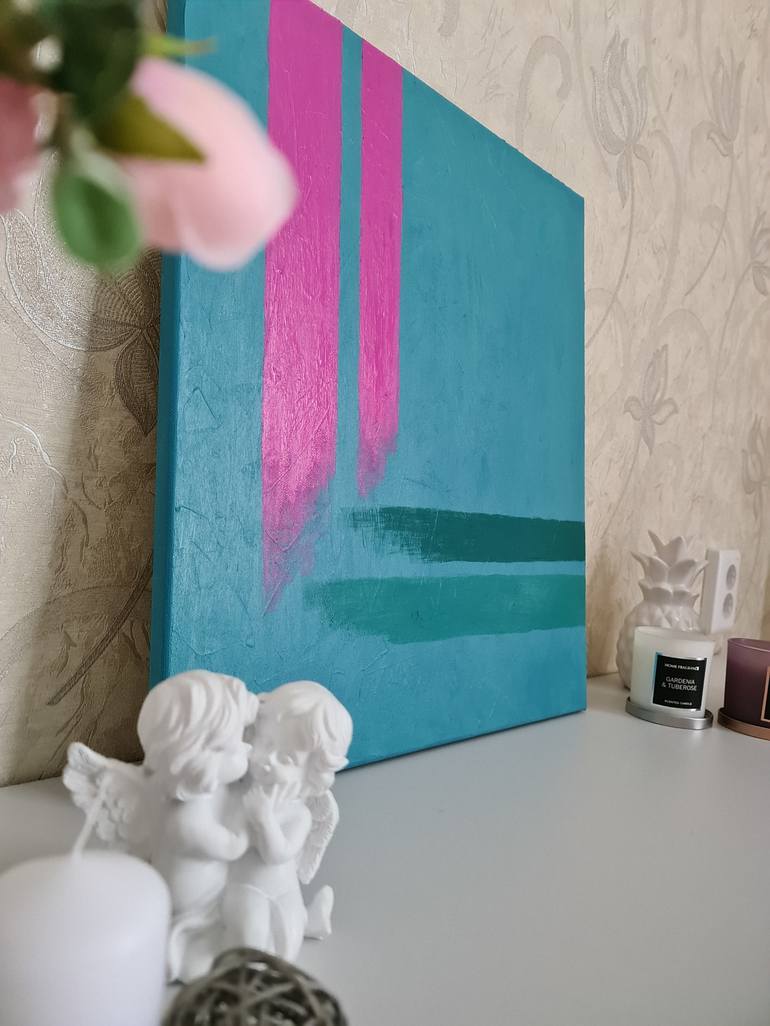 Original Art Deco Abstract Painting by Elena Urvantseva