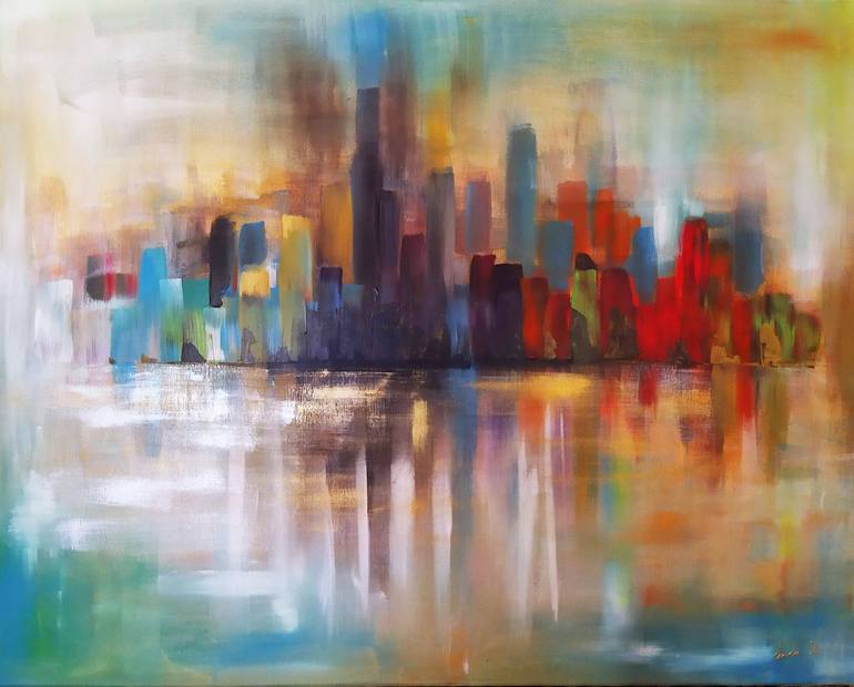 Urbanization Painting By Imola Nagy | Saatchi Art