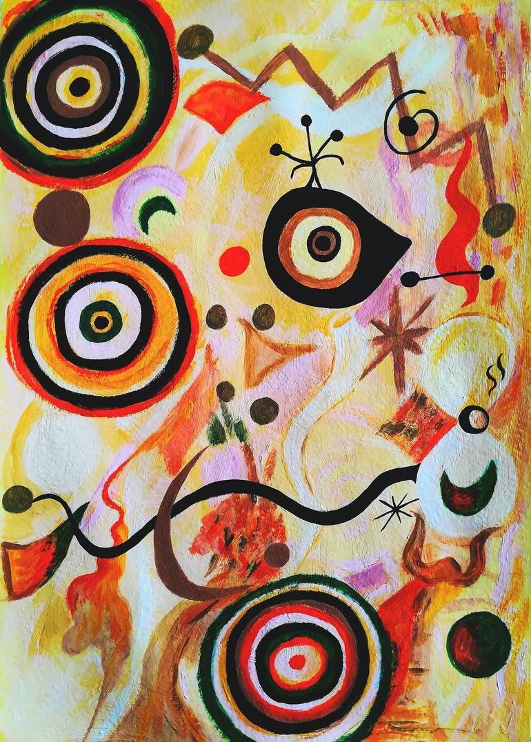 Original Contemporary Abstract Painting by Erika Somoskőy