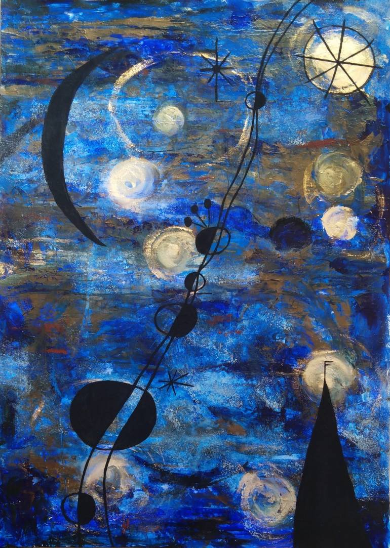 Original Abstract Painting by Erika Somoskőy