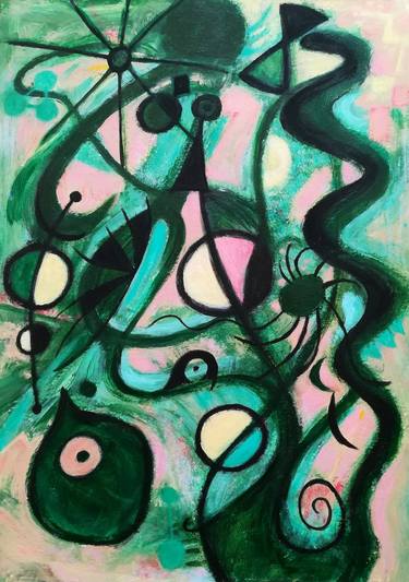 Original Contemporary Abstract Painting by Erika Somoskőy