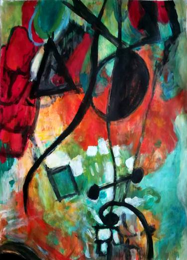 Original Abstract Paintings by Erika Somoskőy