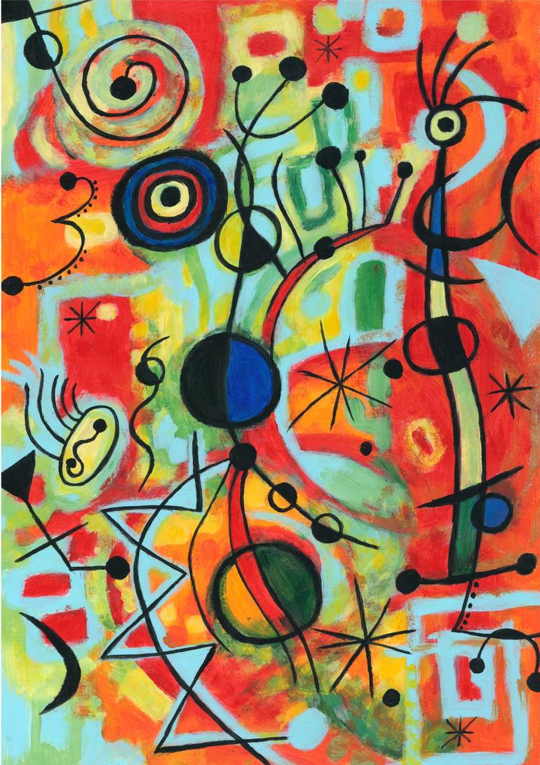 Jazzy Painting by Erika Somoskőy | Saatchi Art