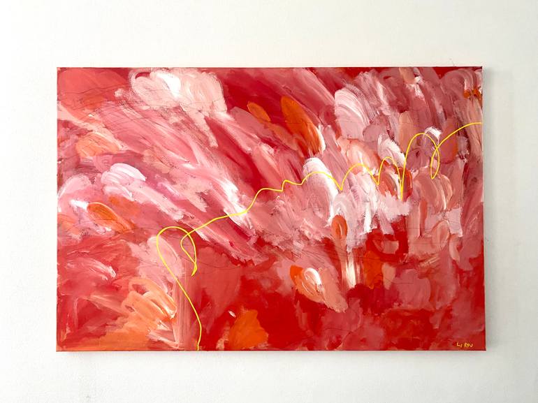 Original Abstract Expressionism Abstract Painting by Lirou Jane Foong