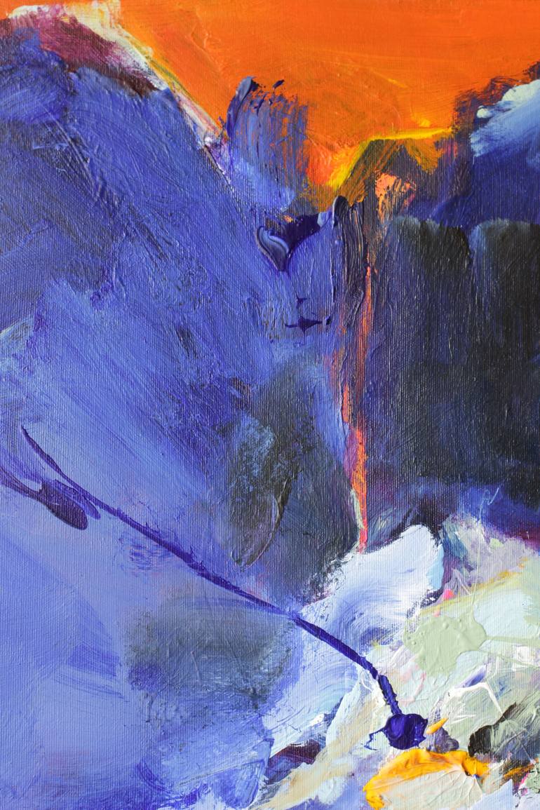 Original Abstract Botanic Painting by Josef Thalhofer