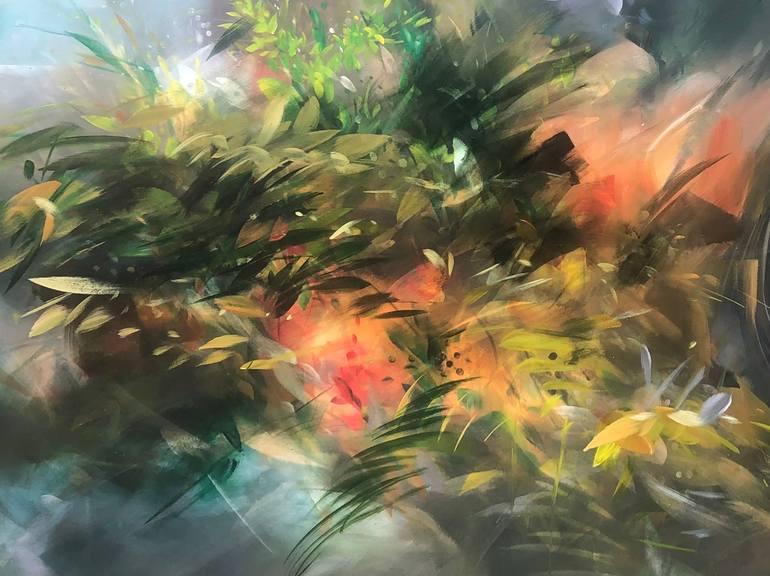 Original Contemporary Floral Painting by Luis Vargas B