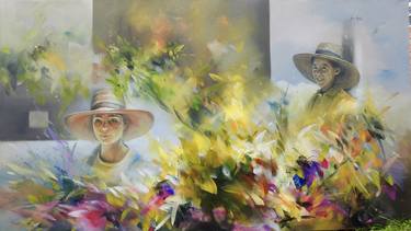 Original Expressionism Floral Paintings by luis Vargas B
