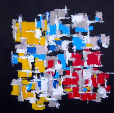 Original Abstract Painting by Denis Poussou