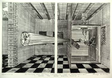 PROJECTIONS FROM THE FIRST CINEMA: OIL-LAMP IN PROJECTIONIST'S BOOTH (BEFORE THE GREAT ELECTRIC PLUG-IN) thumb