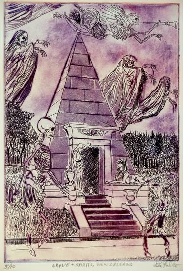 GRAVE AND SPIRITS, NEW ORLEANS, PURPLE TONES thumb
