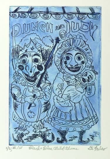 Black and Blue Child Abuse (Punch and Judy) - Limited Edition 1 of 6 thumb