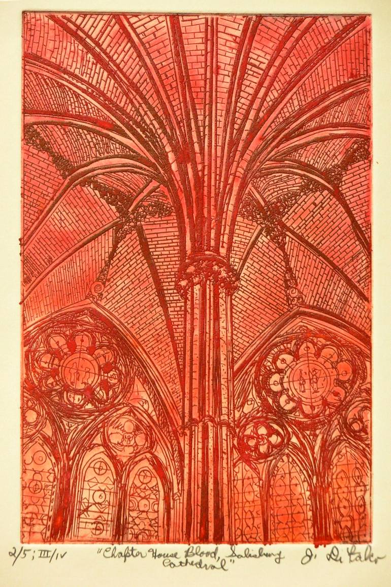 Chapter House Blood Salisbury Cathedral Limited Edition 3 Of 4 Printmaking By Jerry Difalco Saatchi Art