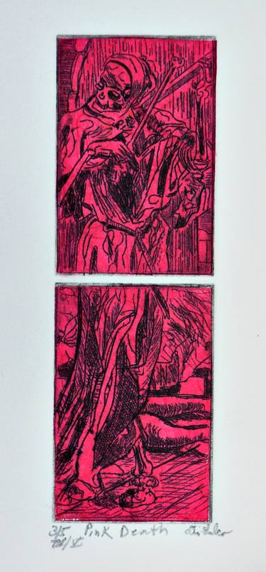 Print of Folk Mortality Printmaking by Jerry DiFalco