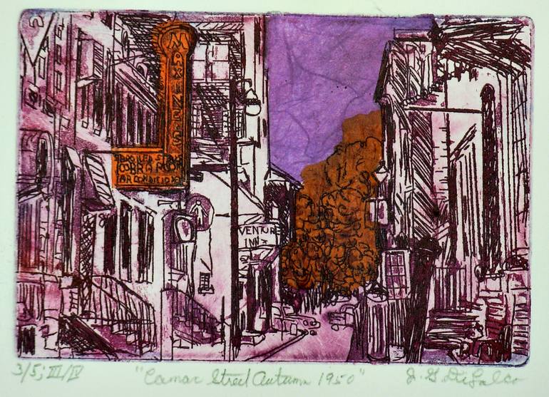 Original Realism Cities Printmaking by Jerry Difalco