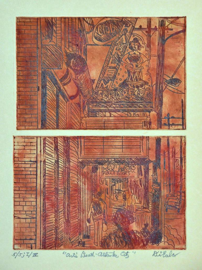 Original Documentary Cities Printmaking by Jerry Difalco
