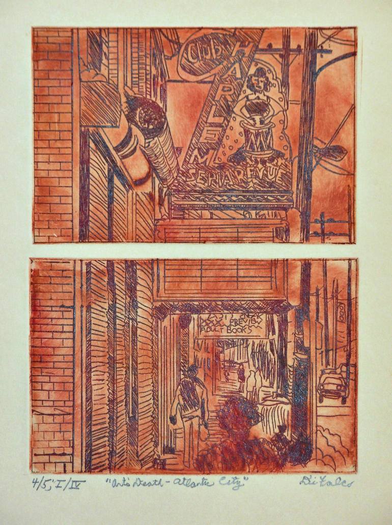Original Documentary Cities Printmaking by Jerry Difalco