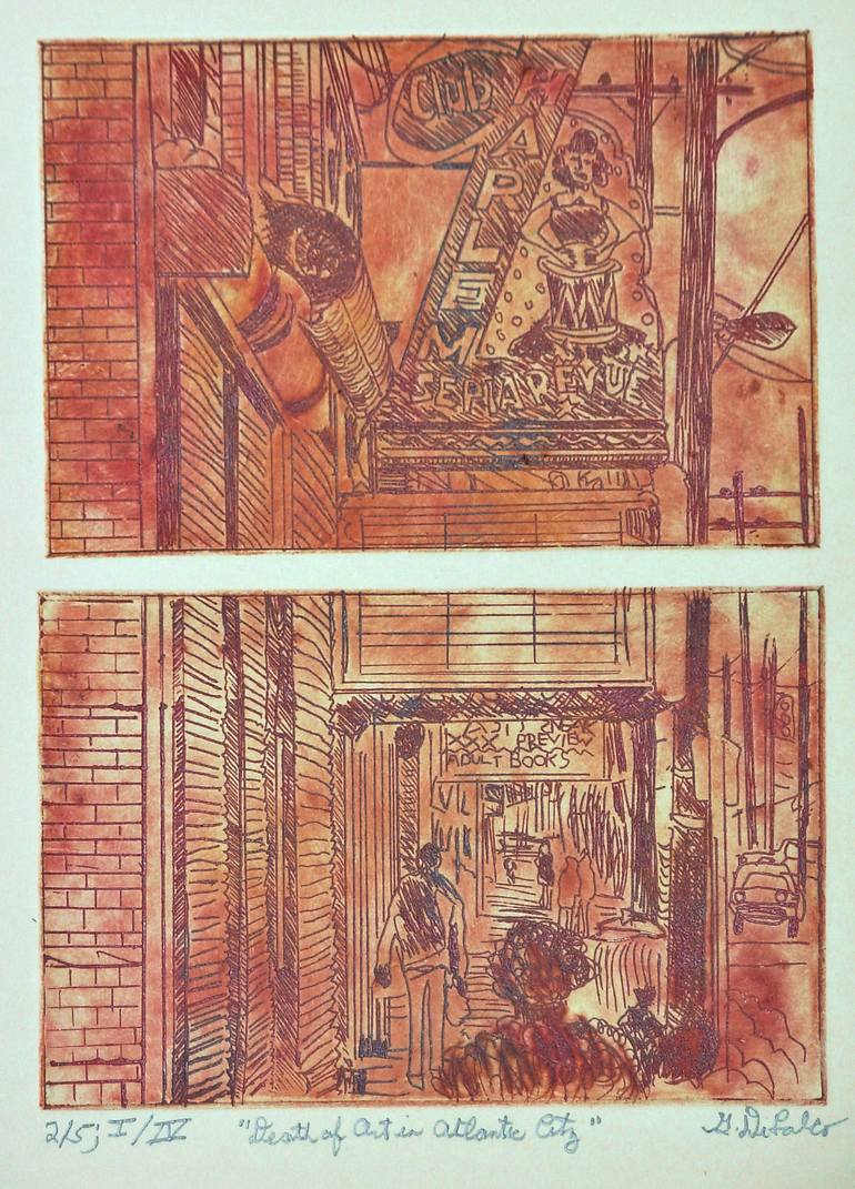Original Documentary Cities Printmaking by Jerry Difalco