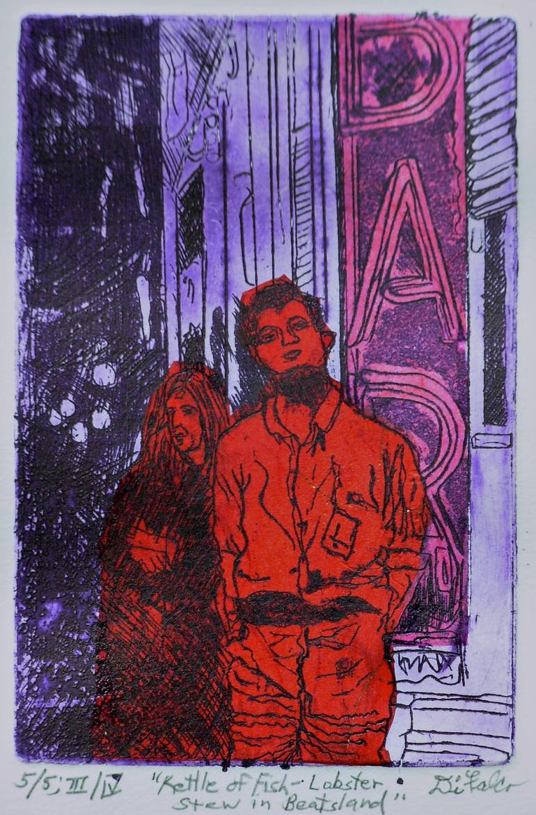 Original Expressionism Pop Culture/Celebrity Printmaking by Jerry Difalco