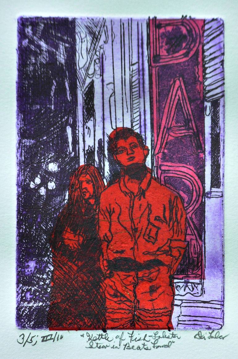Original Expressionism Pop Culture/Celebrity Printmaking by Jerry Difalco