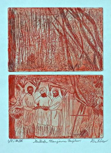 Saatchi Art Artist Jerry DiFalco; Printmaking, “GULLAH TANJERINE BAPTISM - Limited Edition of 5” #art
