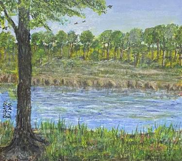 Original Painterly Abstraction Fantasy Painting by Bushra Bajwa