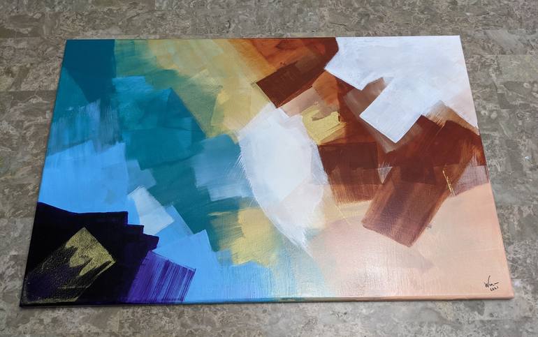 Original Art Deco Abstract Painting by Win Art Gallery