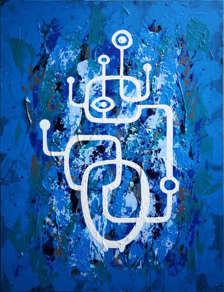 Original Modernism Abstract Painting by Gerry Alvarez