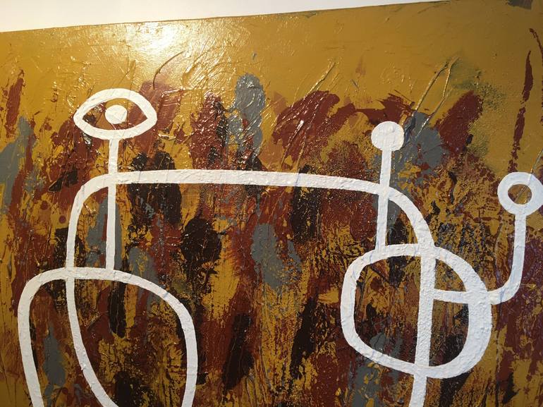 Original mid century modern Abstract Painting by Gerry Alvarez