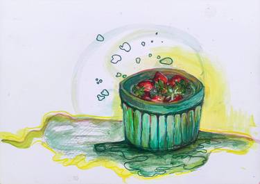 Print of Food Paintings by Chrystalla Tsiamparta