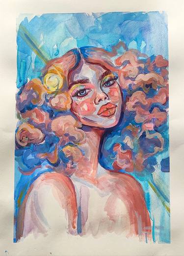 Print of Fine Art People Paintings by Chrystalla Tsiamparta