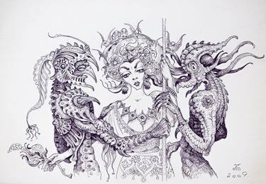 Print of Conceptual Fantasy Drawings by Anatolii Borachuk