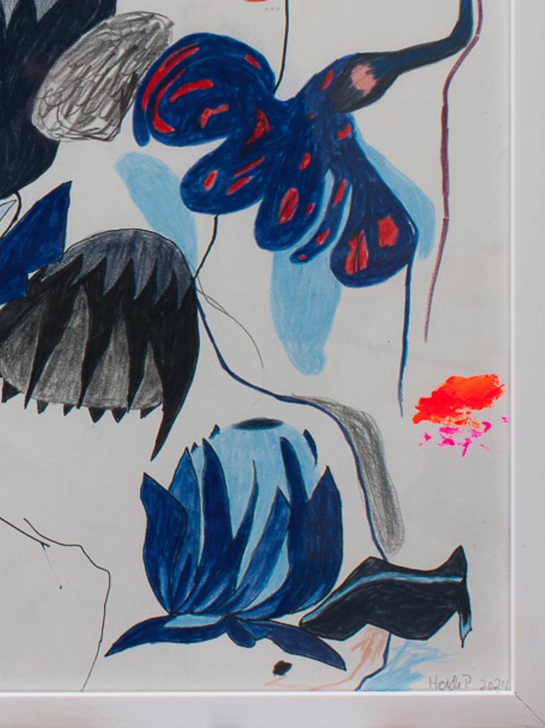 Original Contemporary Floral Drawing by Heidi P