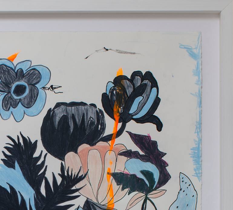 Original Abstract Botanic Drawing by Heidi P