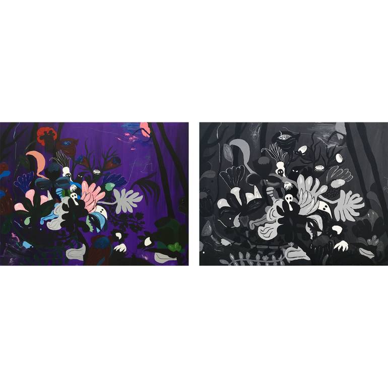 Original Abstract Expressionism Nature Painting by Heidi P