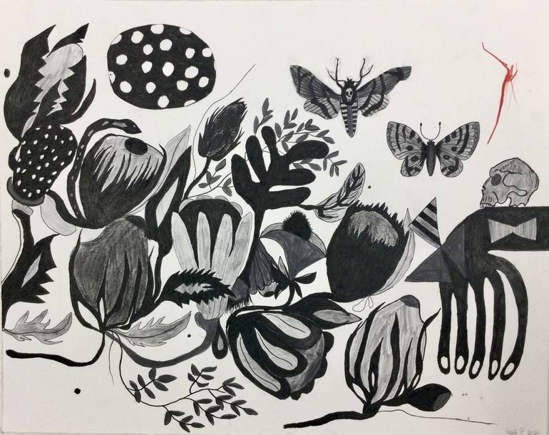 Original Botanic Drawing by Heidi P