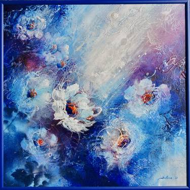 Original Abstract Floral Paintings by Selene's Art