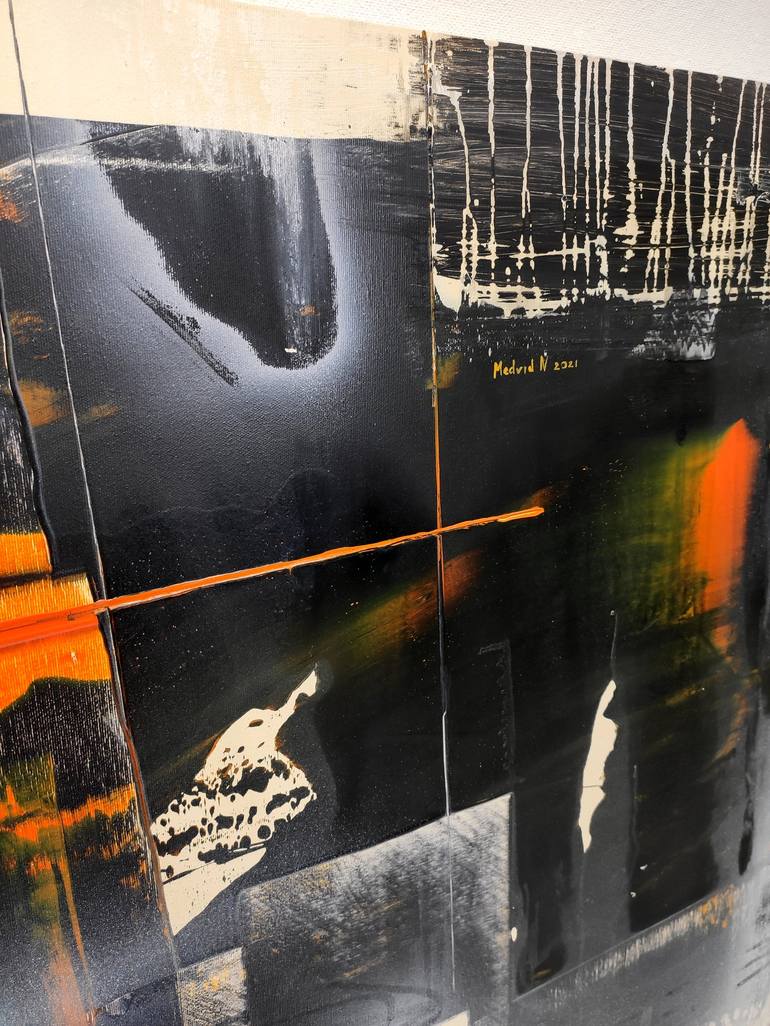 Original Abstract Expressionism Abstract Painting by Nazarii Medvid