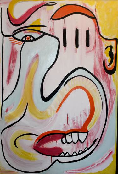 Original Abstract Expressionism Abstract Painting by Irinna Stefanidou