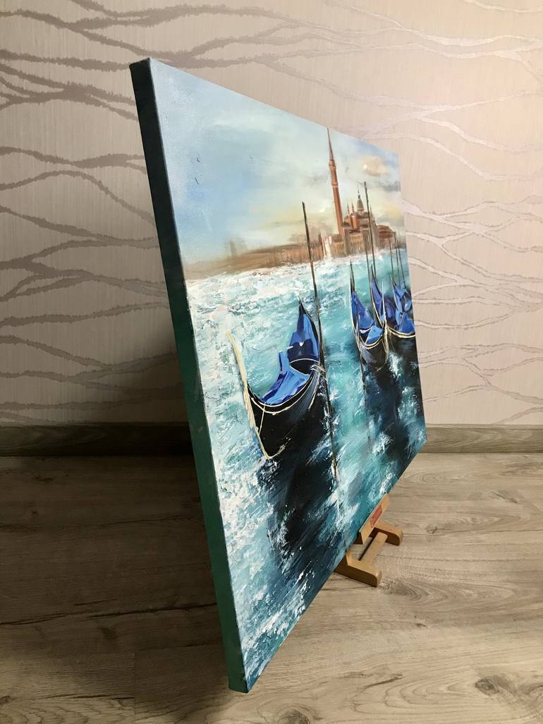 Original Impressionism Seascape Painting by Olga Chernova