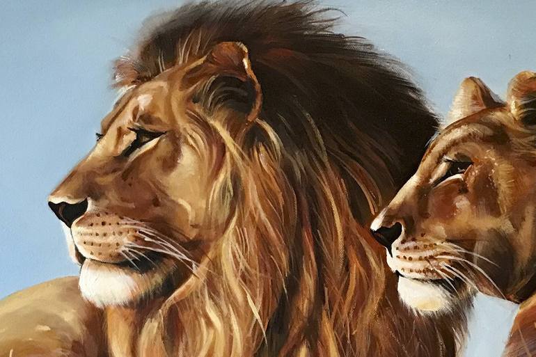 Original Photorealism Animal Painting by Olga Chernova