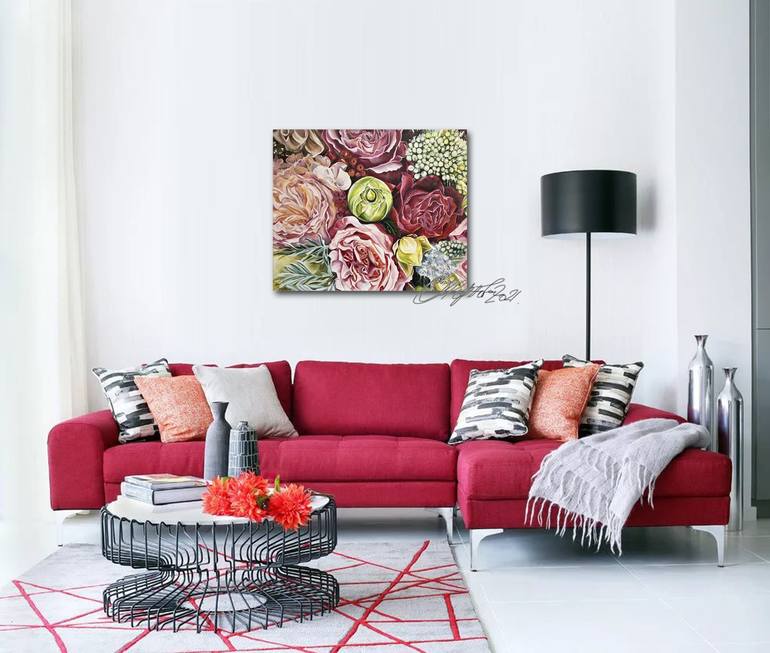 Original Realism Floral Painting by Olga Chernova