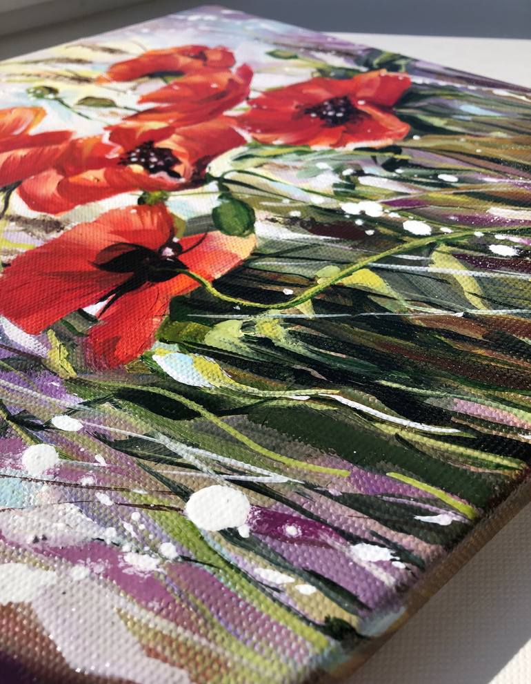 Original Impressionism Floral Painting by Olga Chernova