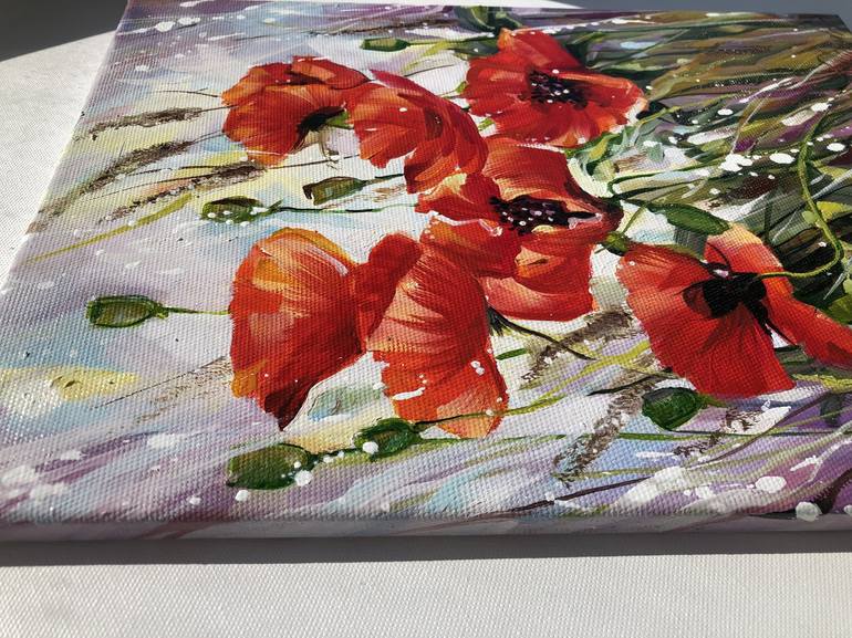 Original Impressionism Floral Painting by Olga Chernova